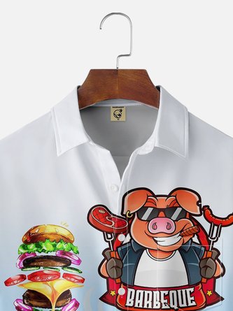 Barbecue Cuisine Pig Cooker Hawaiian Shirt - Perfect for the Ultimate Luau Look!