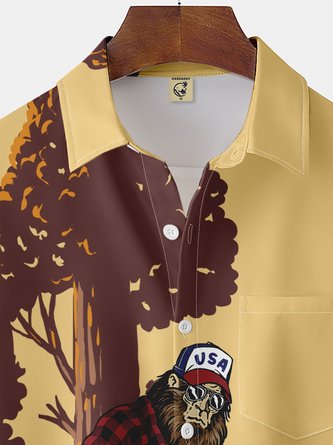 Bigfoot Aloha: Moisture-wicking Hawaiian Shirt