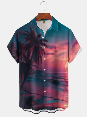 Beach Sunset Palm Tree Hawaiian Shirt: Stay Cool and Stylish in Paradise