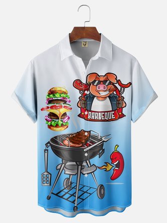 Barbecue Cuisine Pig Cooker Hawaiian Shirt - Perfect for the Ultimate Luau Look!