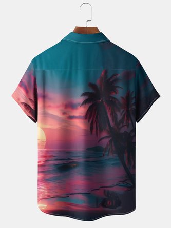 Beach Sunset Palm Tree Hawaiian Shirt: Stay Cool and Stylish in Paradise