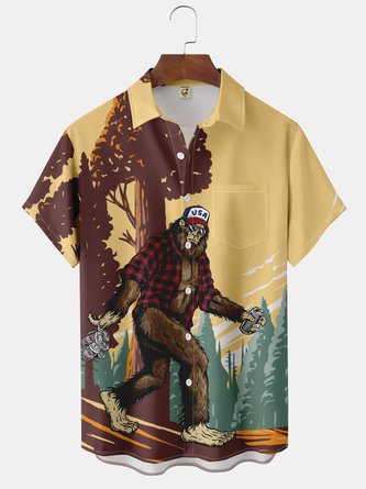 Bigfoot Aloha: Moisture-wicking Hawaiian Shirt