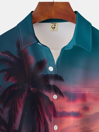 Beach Sunset Palm Tree Hawaiian Shirt: Stay Cool and Stylish in Paradise