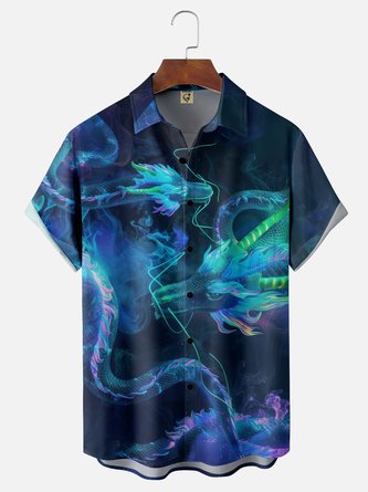 Art Dragon Aloha: Moisture-Wicking Hawaiian Shirt