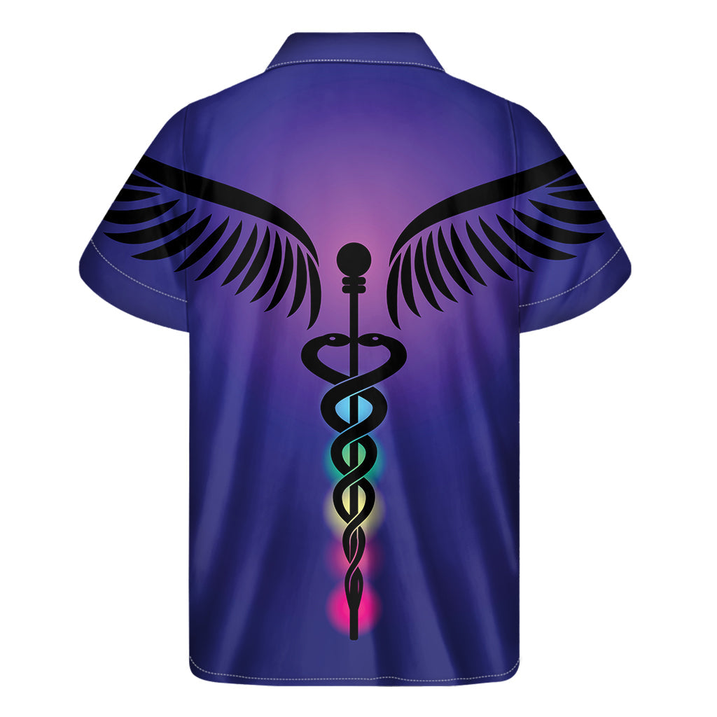 7 Chakras Caduceus Hawaiian Short Sleeve Shirt - 2