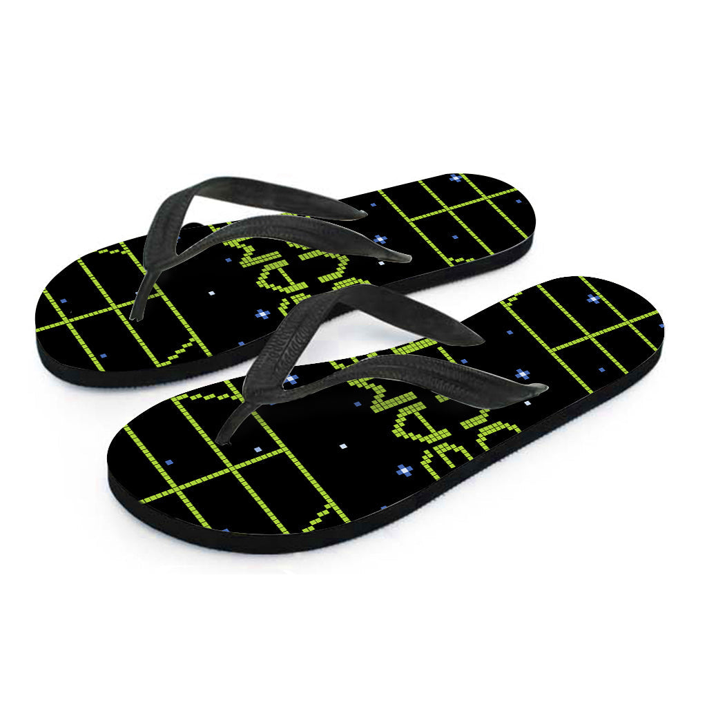 8-Bit Game Over Hawaiian Flip Flops: The Perfect Addition to Your Island Outfit! - 2