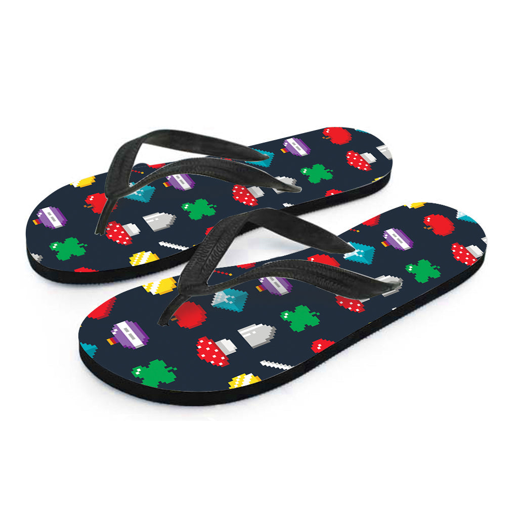 8-Bit Pixel Game Items Hawaiian Flip Flops: Add a Fun Twist to Your Island Outfit - 2