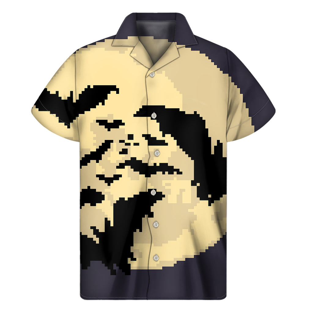 8-Bit Pixel Hawaiian Bat Print Short Sleeve Shirt - 1