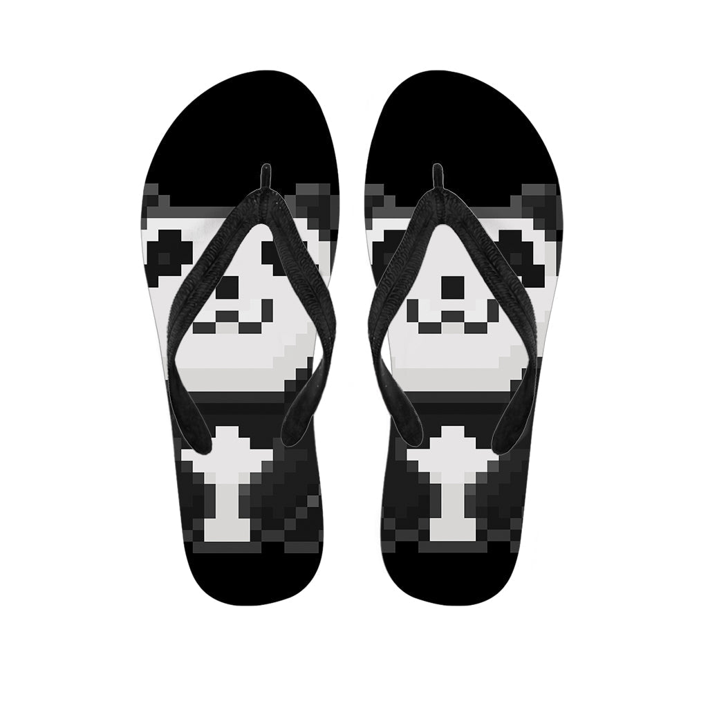 8-Bit Pixel Panda Hawaiian Flip Flops - 1