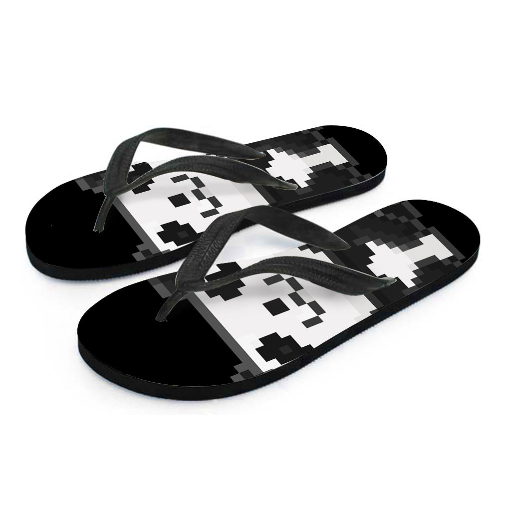 8-Bit Pixel Panda Hawaiian Flip Flops - 2