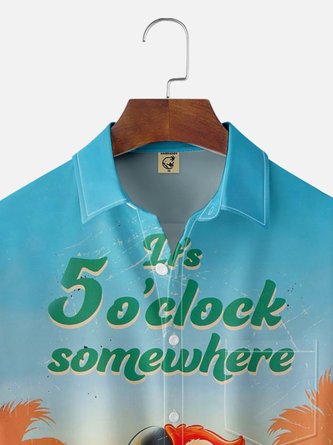 5 O&#39;Clock Somewhere Moisture-Wicking Hawaiian Shirt for Men