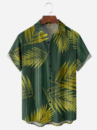 Abstract Summer Vibes: Men&#39;s Lightweight Aloha Shirt