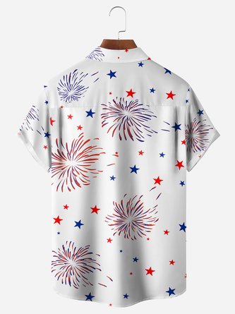 American Flag BBQ Pig and Coconut Tree Hawaiian Shirt