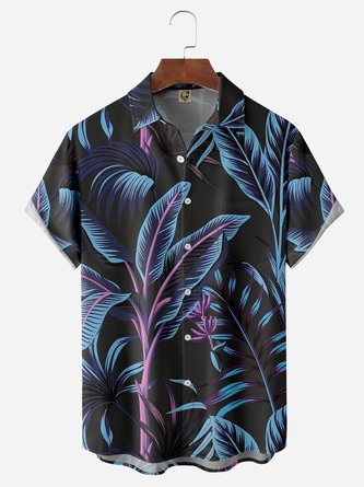 Beachy Vibes: Men&#39;s Summer Hawaiian Shirt with Micro-Elasticity and Aloha Collar