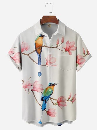 Birds of Paradise: A Vibrant Short-Sleeve Hawaiian Shirt