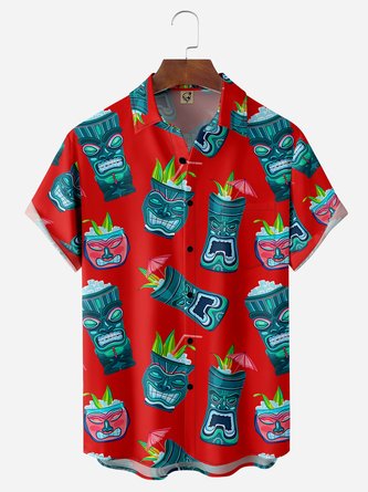 Abstract Summer Vacation Aloha Shirt for Men - Lightweight and Stylish Hawaiian Outfit