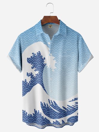 Abstract Summer Vacay: Men&#39;s Lightweight Aloha Shirt