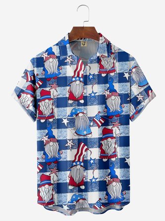 American Gnomes: Moisture-Wicking Hawaiian Shirt with Chest Pocket