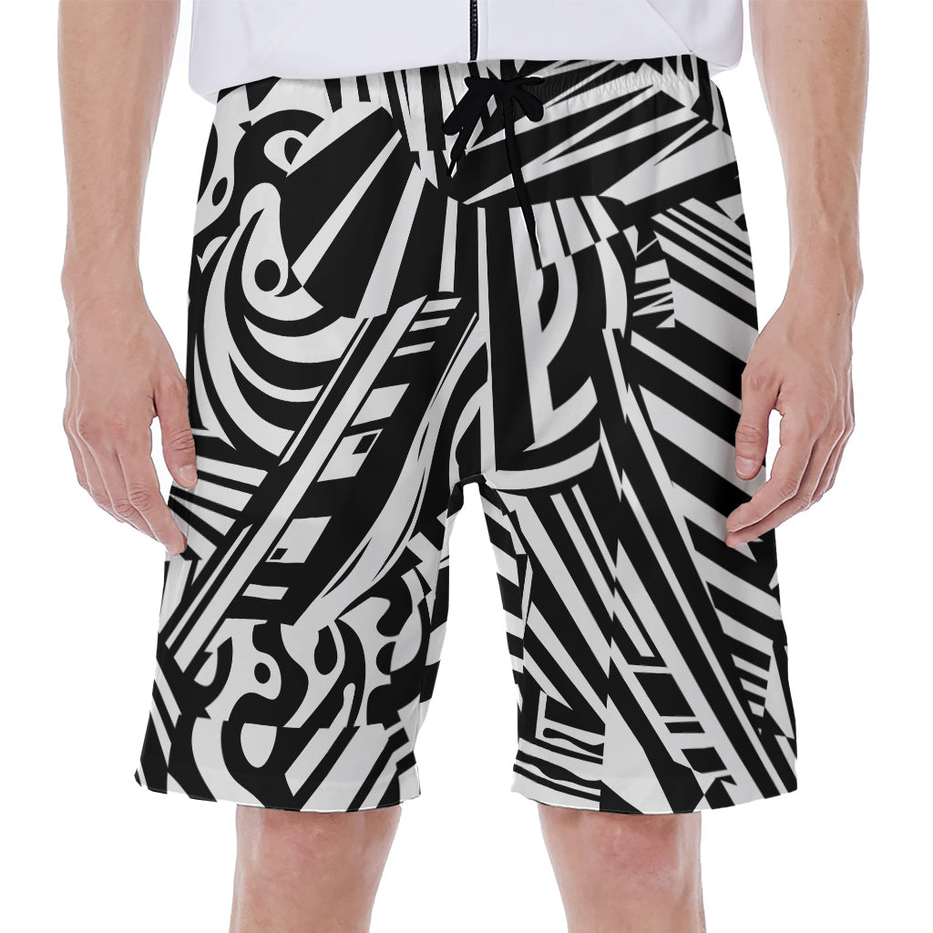 Abstract Dazzle Hawaiian Men's Beach Shorts for Island Style Fun - 1