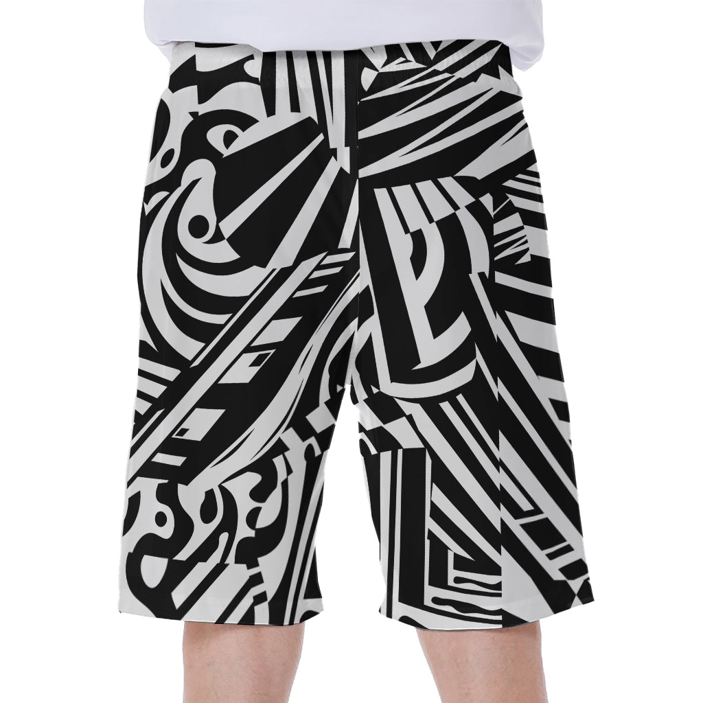 Abstract Dazzle Hawaiian Men's Beach Shorts for Island Style Fun - 1