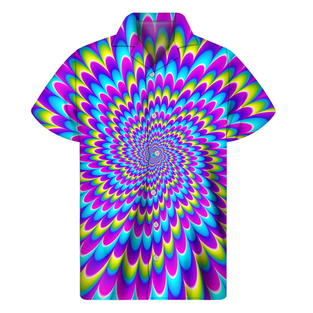 Abstract Dizzy Hawaiian Style Short Sleeve Shirt - 1