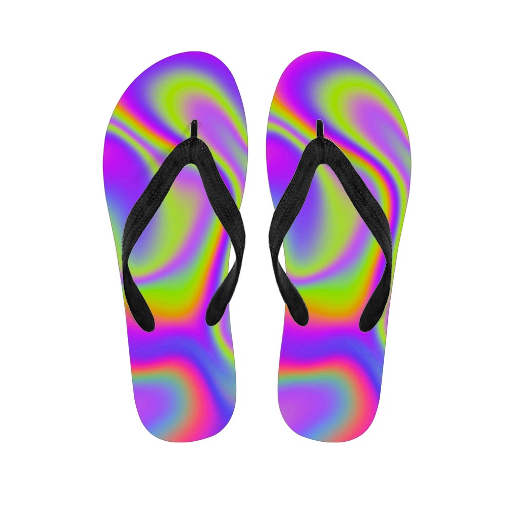 Abstract Holographic Hawaiian Flip Flops - Step into Paradise! - 1