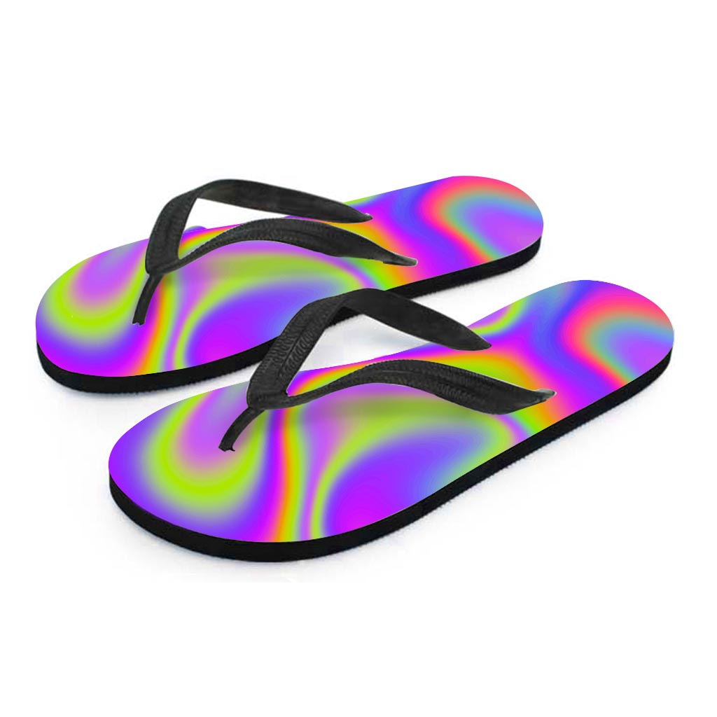 Abstract Holographic Hawaiian Flip Flops - Step into Paradise! - 2