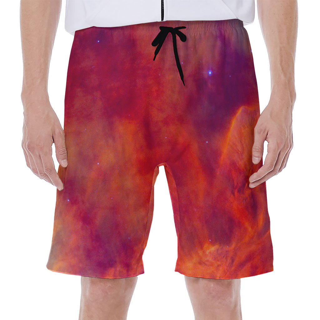 Abstract Nebula Cloud Galaxy Hawaiian Men's Beach Shorts - 1