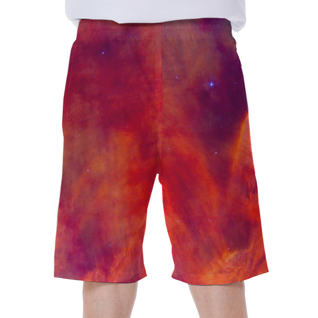 Abstract Nebula Cloud Galaxy Hawaiian Men's Beach Shorts - 1