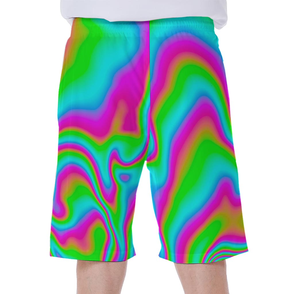 Abstract Psychedelic Hawaiian Beach Shorts: Ride the Waves in Style - 2