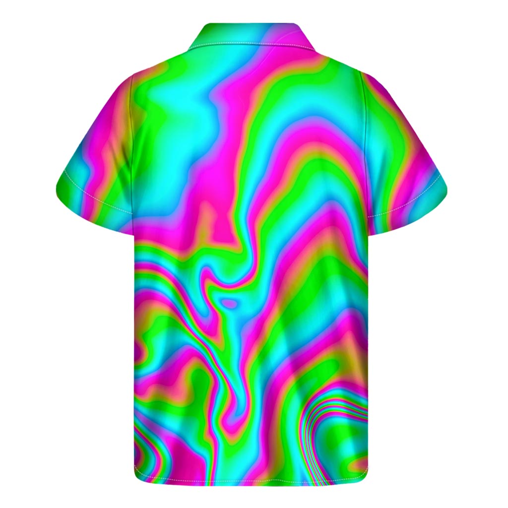 Abstract Psychedelic Hawaiian Short Sleeve Shirt - 2