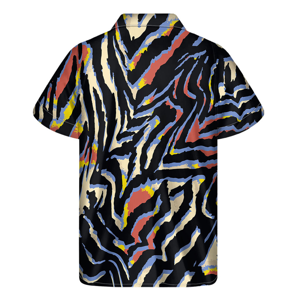 Abstract Zebra Pattern Hawaiian Short Sleeve Shirt - 2