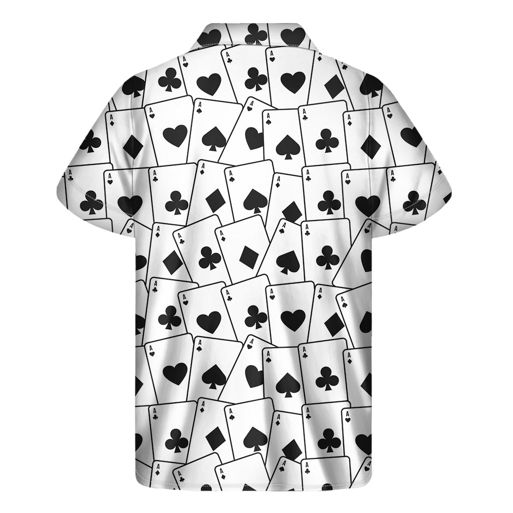 Aloha Ace: Hawaiian Short Sleeve Shirt with Playing Cards Pattern - 2