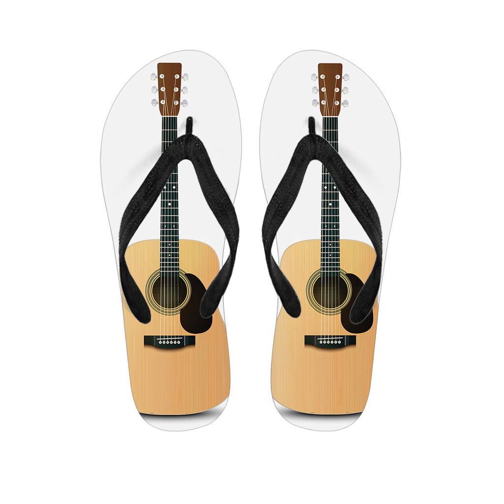 Acoustic Guitar Print Hawaiian Flip Flops: The Trendy Tropical Touch for Your Outfit - 1