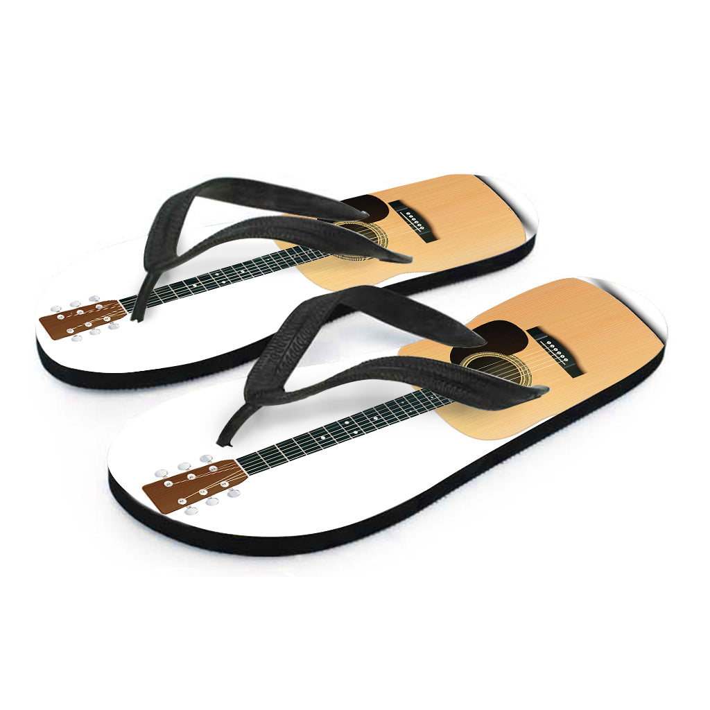 Acoustic Guitar Print Hawaiian Flip Flops: The Trendy Tropical Touch for Your Outfit - 1