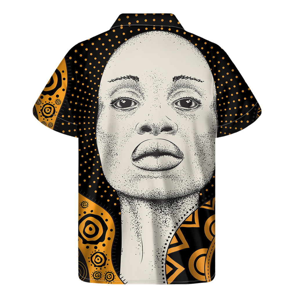 Island Vibe: Hawaiian Short Sleeve Shirt with African Woman Print - 2