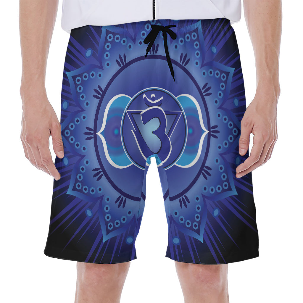 Ajna Chakra Mandala Men&#39;s Hawaiian Beach Shorts: Embrace the Hawaiian Vibes! - 1