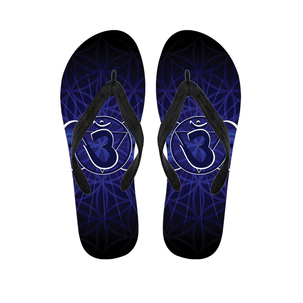 Aloha Style: Hawaiian Chakra Spiritual Print Flip Flops - 1