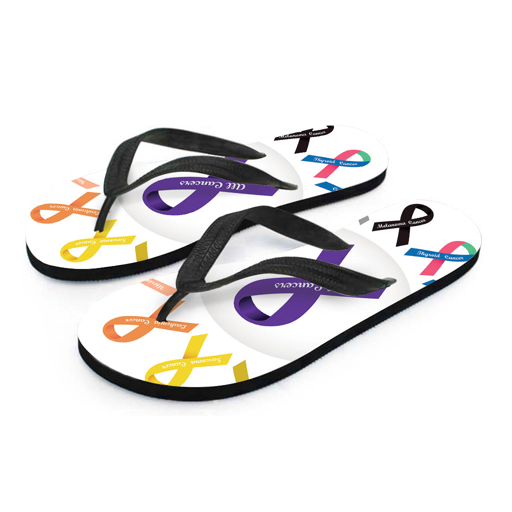 All Cancer Awareness Ribbons Hawaiian Flip Flops: Show Your Support in Style - 2