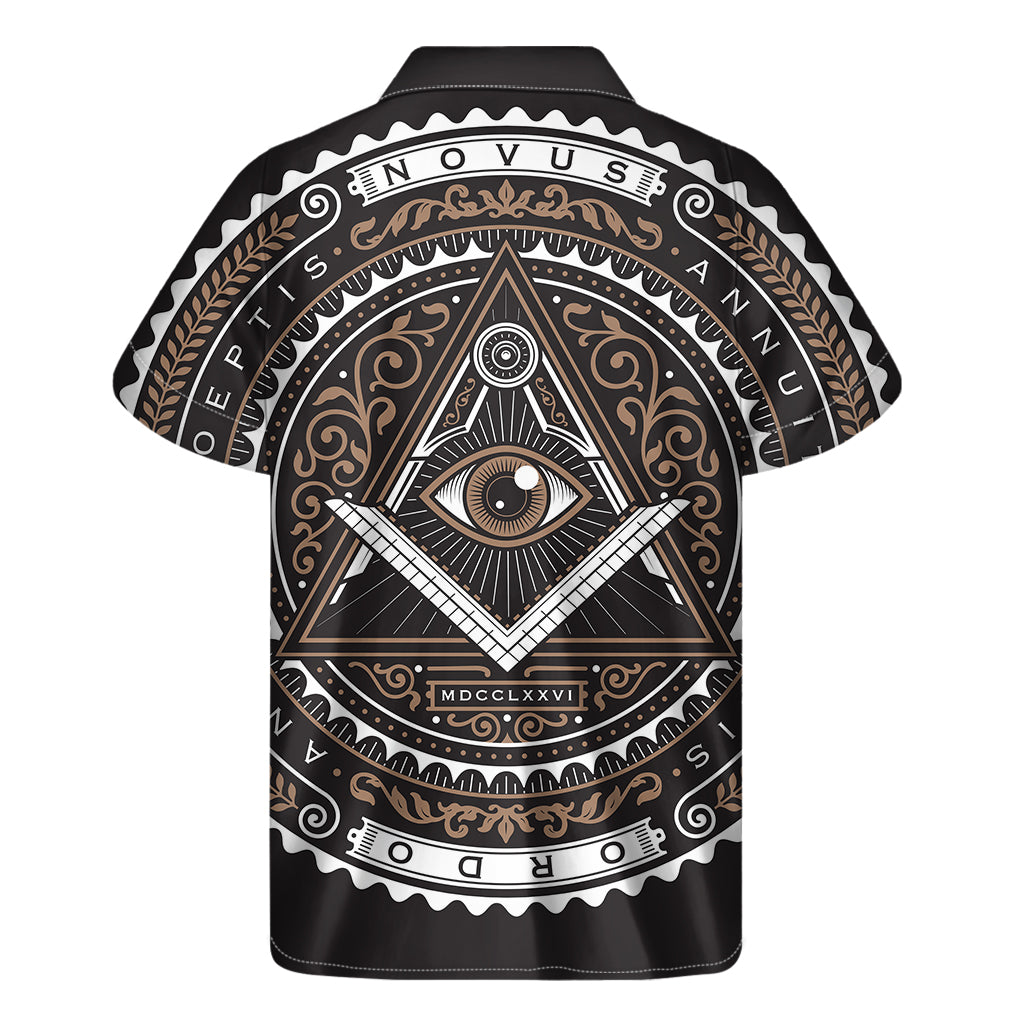 Island Gaze: All-Seeing Eye Hawaiian Short Sleeve Shirt - 2