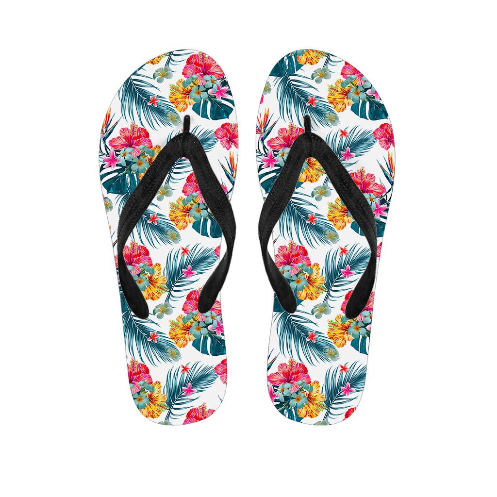 Aloha Vibes: Hawaiian Outfit Essentials with Floral Pattern Flip Flops - 1