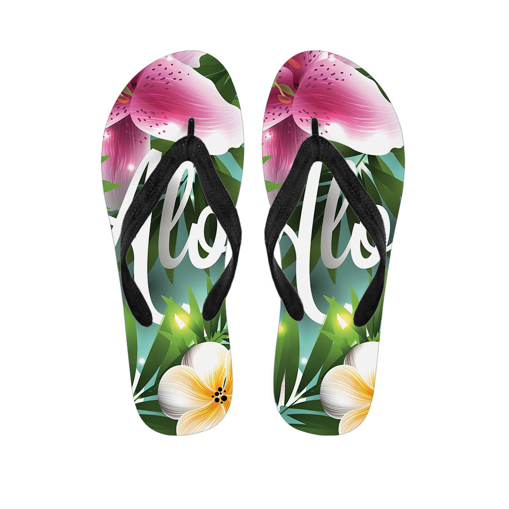 Aloha Vibes: Hawaiian Floral Print Flip Flops to Complete Your Island Outfit - 1