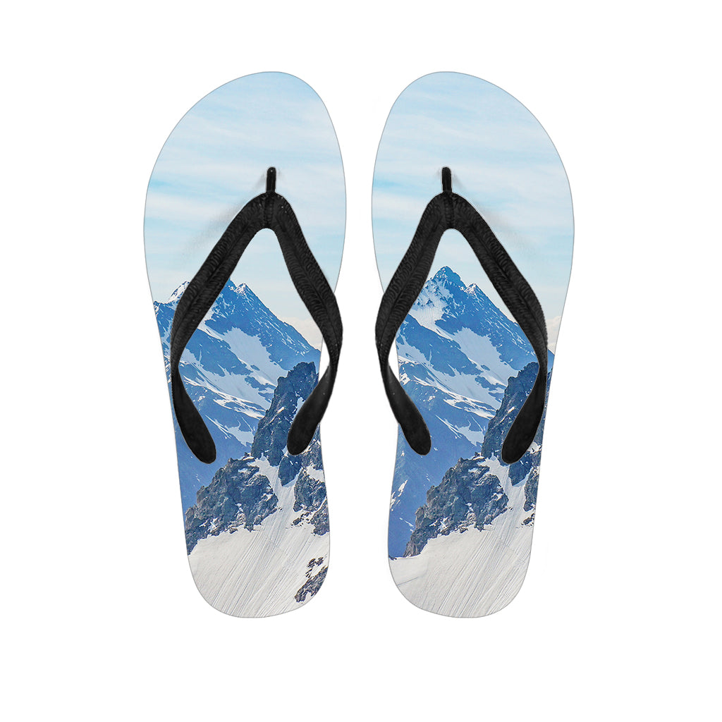 Alps Mountain Print Hawaiian Flip Flops: The Perfect Finishing Touch for Your Tropical Outfit - 1