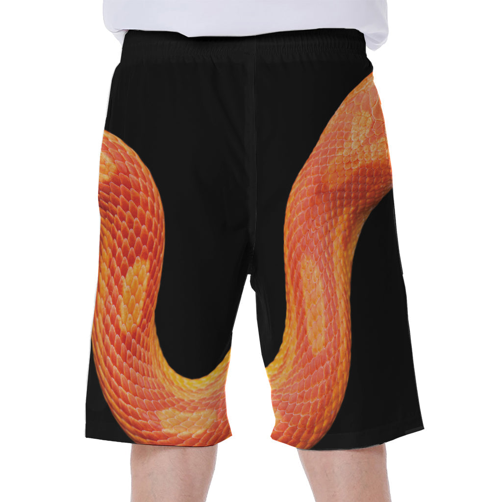 Amel Motley Corn Snake Print Hawaiian Men's Beach Shorts - 1