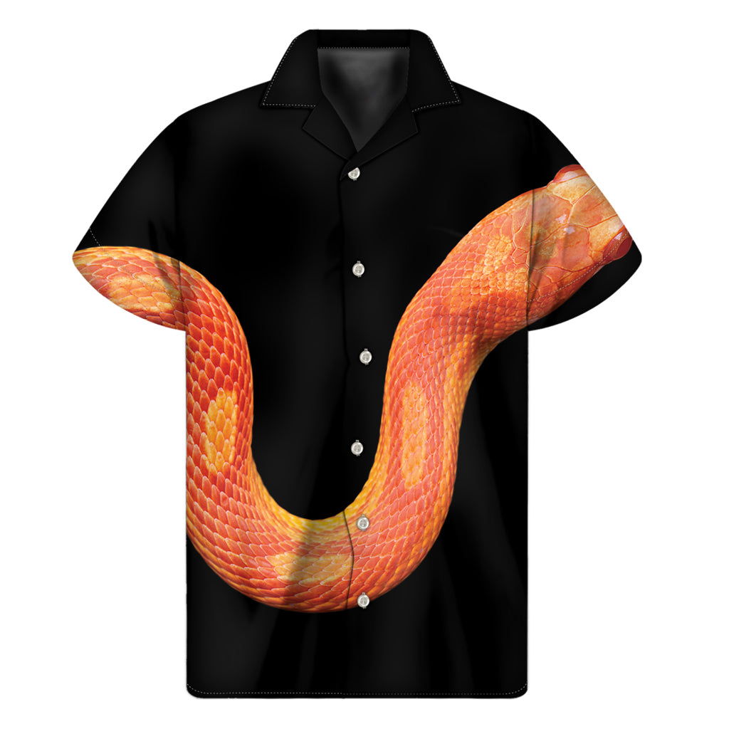 Amel Motley Corn Snake Print Hawaiian Short Sleeve Shirt - 1