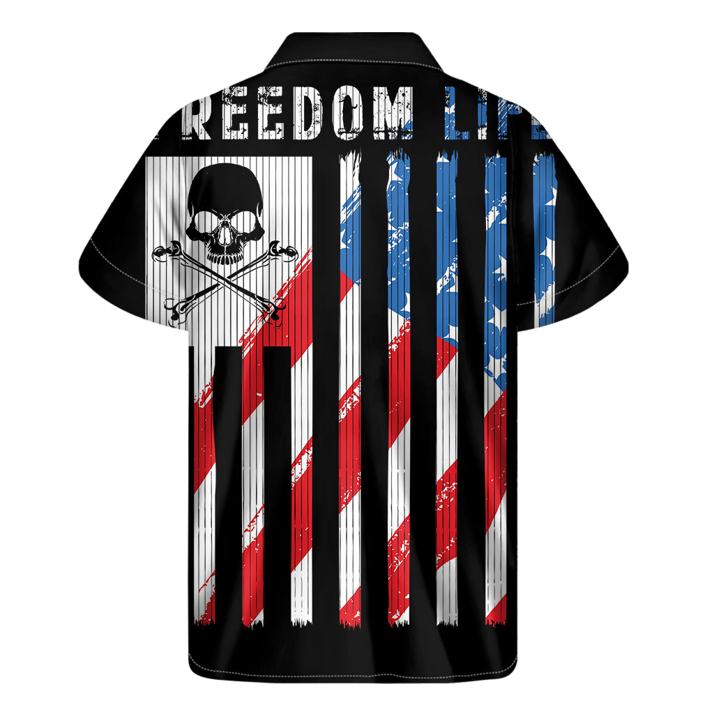 Patriotic Paradise: Hawaiian Freedom Life Print Short Sleeve Shirt - 2