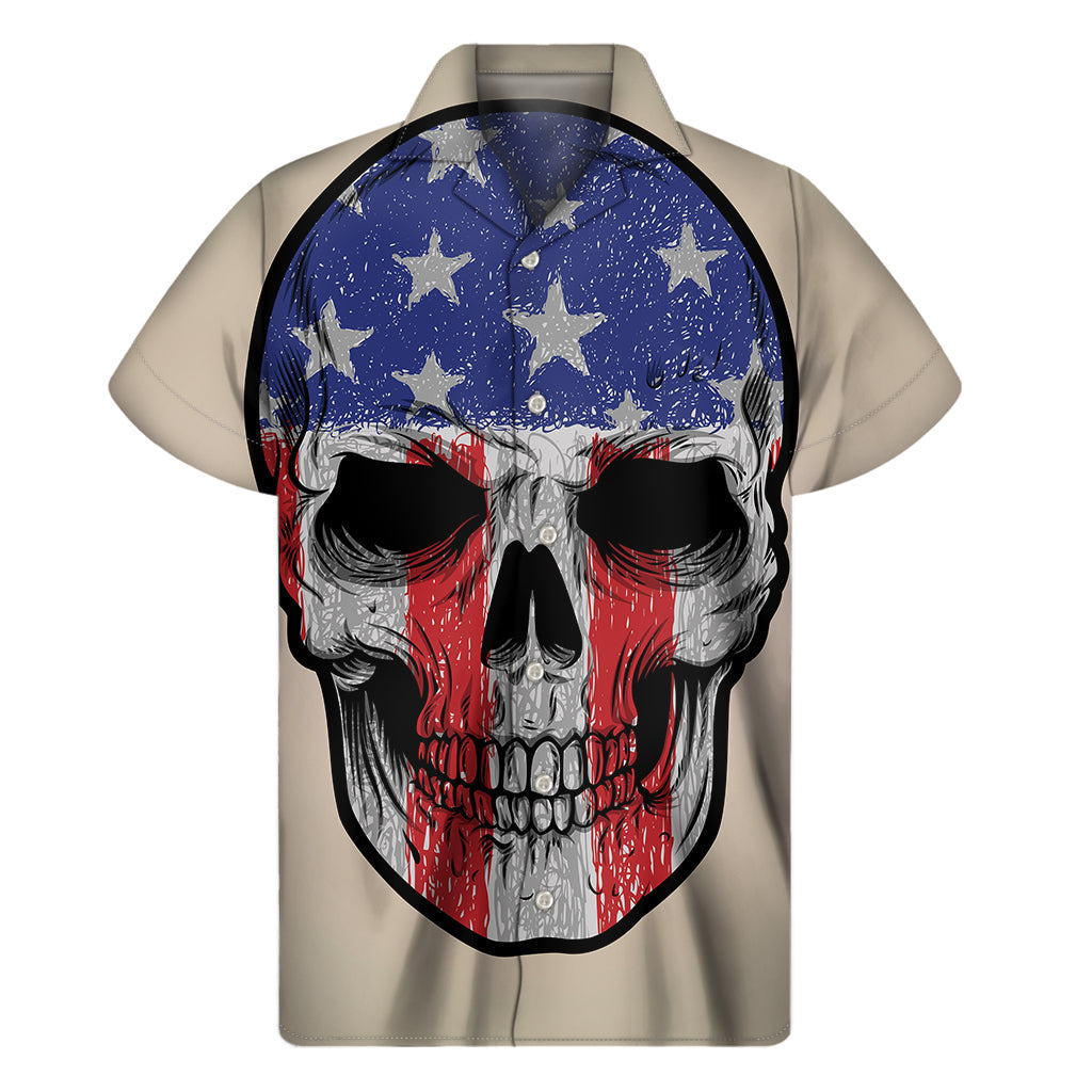 Hawaiian Skull Print Men&#39;s Short Sleeve Shirt - 1