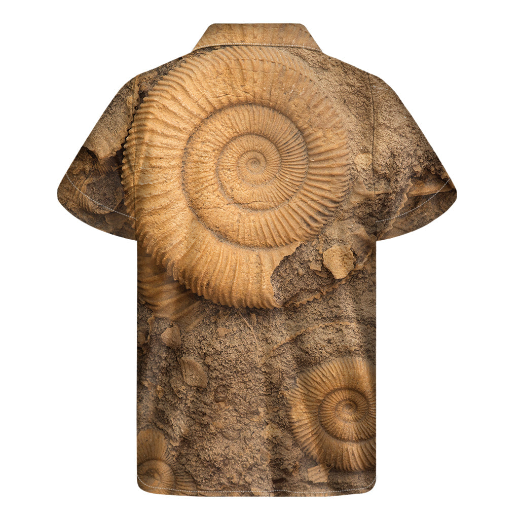 Ammonite Shell Fossil Hawaiian Aloha Shirt for Men - 2