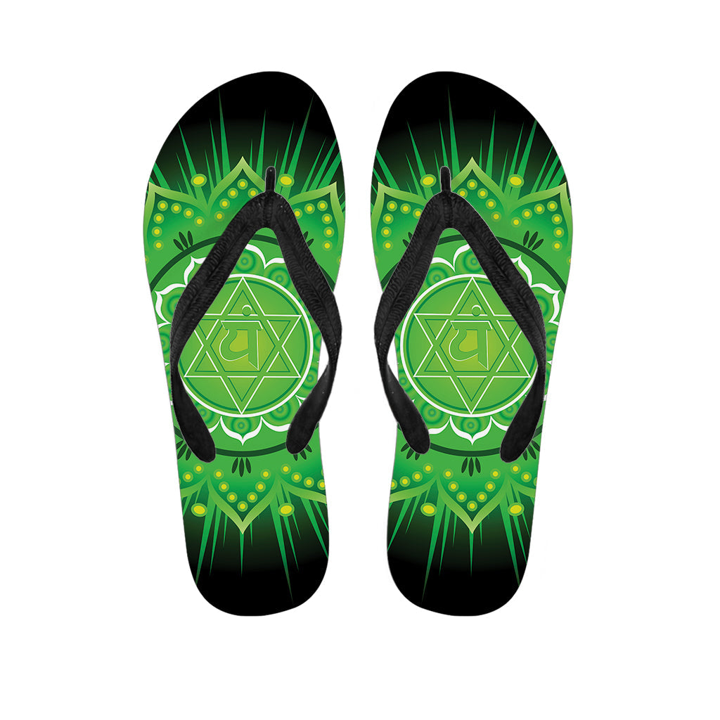 Anahata Chakra Mandala Hawaiian Outfit Flip-Flops - 1