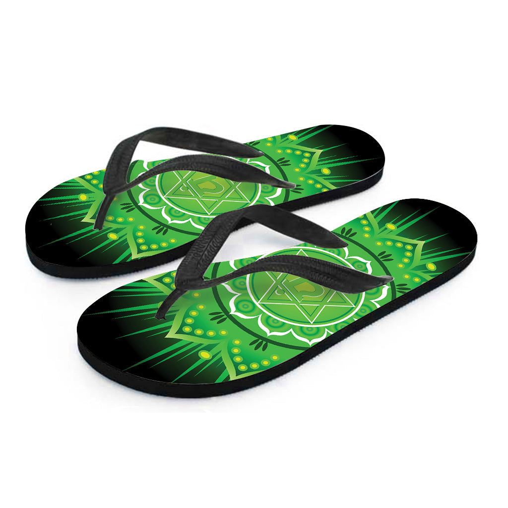 Anahata Chakra Mandala Hawaiian Outfit Flip-Flops - 1